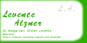 levente alzner business card